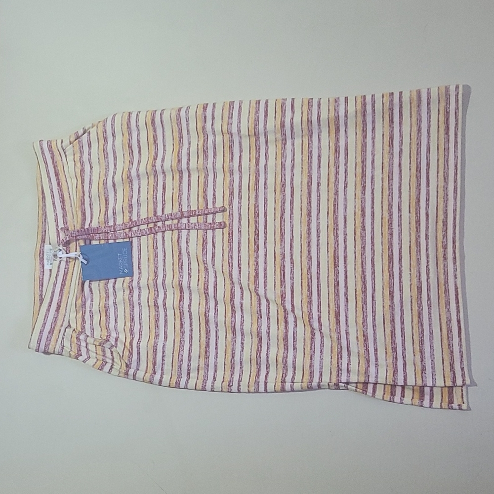 Market & Spruce Drawstring Midi Skirt Size Large NWT